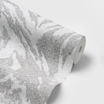 کاغذ دیواری اتم طرح طرح پوست حیوانات شیری طوسی کد 14062
