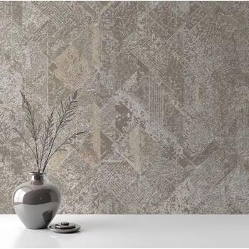 کاغذ دیواری تیتانیوم طرح هندسی ، پتینه نقره‌ای کد ۱۱۰۲۸